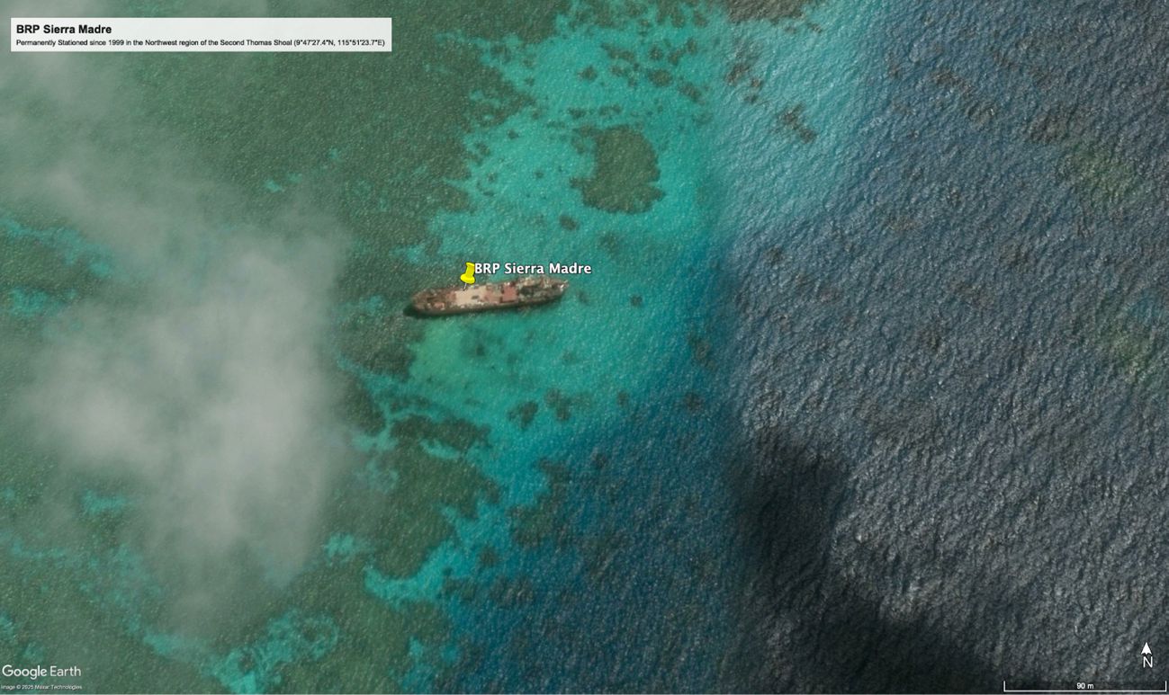 Location of BRP Sierra Madre